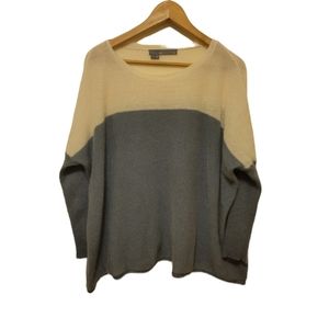 360 Cashmere Color Block Sweater Size L